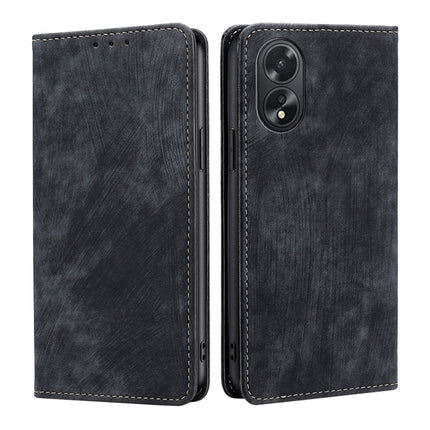 RFID Anti-theft Brush Magnetic Leather Phone Case, For OPPO Find X7 Ultra 5G, For OPPO A38 4G / A18 4G, For OPPO A2 Pro 5G, For OPPO A58 4G