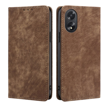 RFID Anti-theft Brush Magnetic Leather Phone Case, For OPPO Find X7 Ultra 5G, For OPPO A38 4G / A18 4G, For OPPO A2 Pro 5G, For OPPO A58 4G