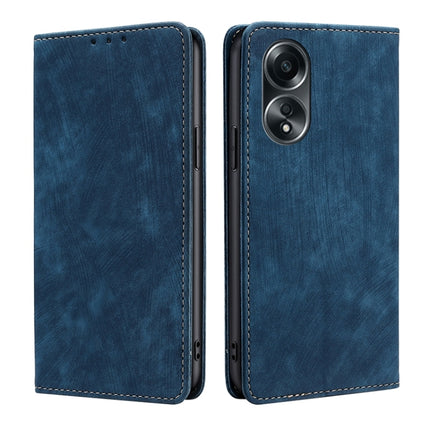 RFID Anti-theft Brush Magnetic Leather Phone Case, For OPPO A2 Pro 5G, For OPPO A58 4G, For OPPO Reno10 5G / Reno10 Pro 5G Global, For OPPO A78 4G