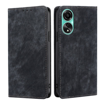 RFID Anti-theft Brush Magnetic Leather Phone Case, For OPPO Reno10 5G / Reno10 Pro 5G Global, For OPPO A78 4G, For OPPO Reno10 Pro+ 5G, For OPPO A1 5G
