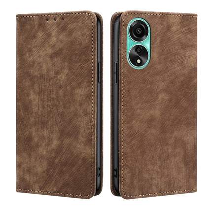 RFID Anti-theft Brush Magnetic Leather Phone Case, For OPPO Reno10 5G / Reno10 Pro 5G Global, For OPPO A78 4G, For OPPO Reno10 Pro+ 5G, For OPPO A1 5G