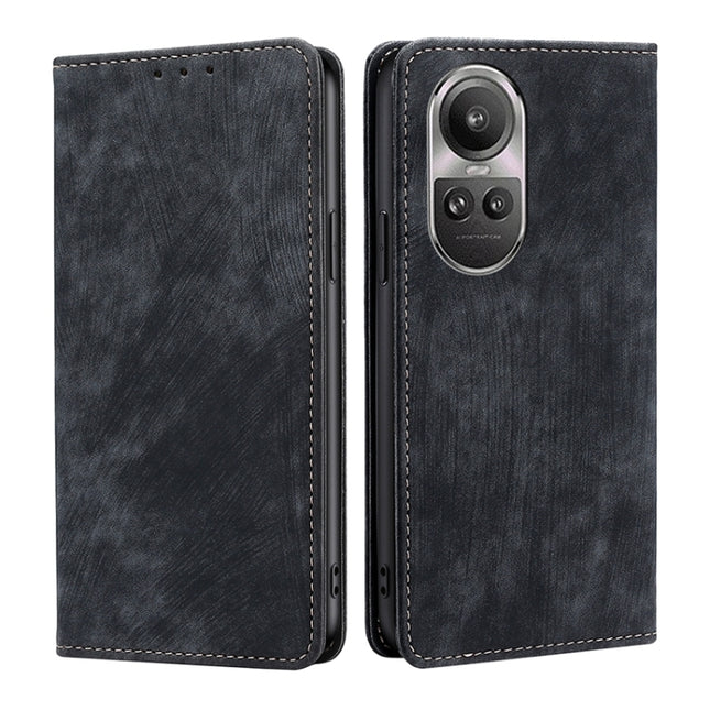 RFID Anti-theft Brush Magnetic Leather Phone Case, For OPPO Reno10 5G / Reno10 Pro 5G Global, For OPPO A78 4G, For OPPO Reno10 Pro+ 5G, For OPPO A1 5G