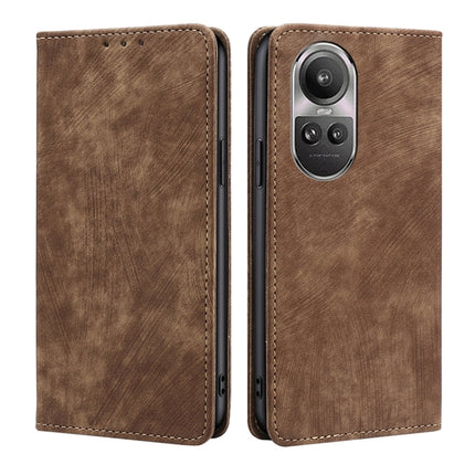 RFID Anti-theft Brush Magnetic Leather Phone Case, For OPPO Reno10 5G / Reno10 Pro 5G Global, For OPPO A78 4G, For OPPO Reno10 Pro+ 5G, For OPPO A1 5G