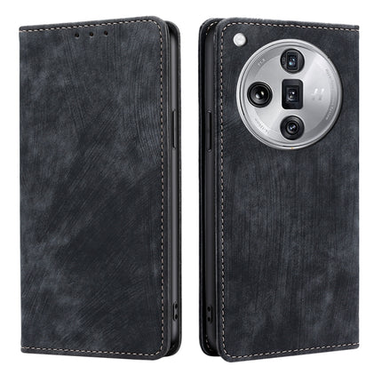 RFID Anti-theft Brush Magnetic Leather Phone Case, For OPPO Find X7 Ultra 5G, For OPPO A38 4G / A18 4G, For OPPO A2 Pro 5G, For OPPO A58 4G