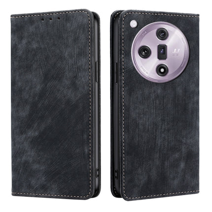 RFID Anti-theft Brush Magnetic Leather Phone Case, For OPPO Reno11 F 5G, For OPPO Find X7 5G, For OPPO Find X7 Ultra 5G, For OPPO A38 4G / A18 4G