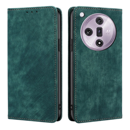 RFID Anti-theft Brush Magnetic Leather Phone Case, For OPPO Reno11 F 5G, For OPPO Find X7 5G, For OPPO Find X7 Ultra 5G, For OPPO A38 4G / A18 4G