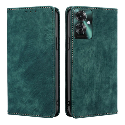 RFID Anti-theft Brush Magnetic Leather Phone Case, For OPPO Reno11 F 5G, For OPPO Find X7 5G, For OPPO Find X7 Ultra 5G, For OPPO A38 4G / A18 4G