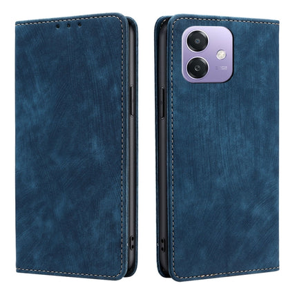RFID Anti-theft Brush Magnetic Leather Phone Case, For OPPO Reno13 F 5G / 4G, For OPPO A3 5G India, For OPPO Reno12 F 5G, For OPPO A3 Pro 5G India