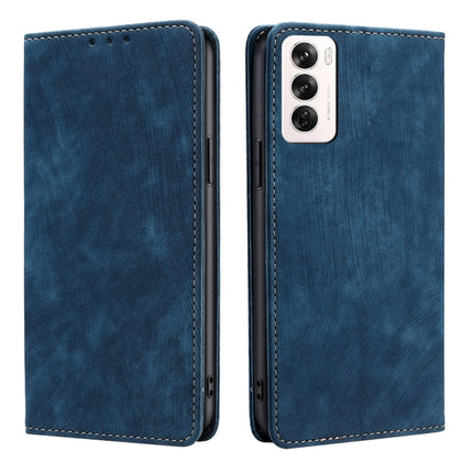 RFID Anti-theft Brush Magnetic Leather Phone Case, For OPPO Reno12 5G Global, For OPPO A60 4G Global, For OPPO Reno11 F 5G, For OPPO Find X7 5G