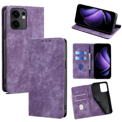 RFID Anti-theft Brush Magnetic Leather Phone Case, For OPPO Reno13 F 5G / 4G, For OPPO A3 5G India, For OPPO Reno12 F 5G, For OPPO A3 Pro 5G India