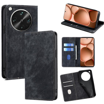 RFID Anti-theft Brush Magnetic Leather Phone Case, For OPPO Find X8s 5G, For OPPO Find X8 Ultra 5G, For OPPO F29 5G Global, For OPPO A5 Pro 5G Global
