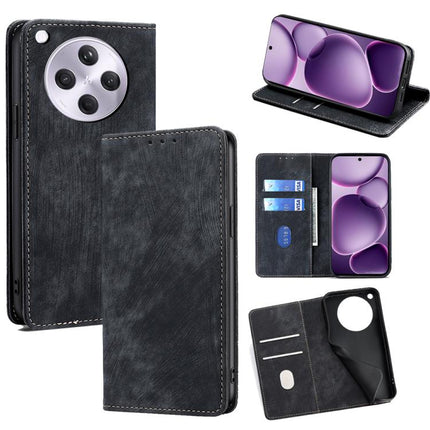 RFID Anti-theft Brush Magnetic Leather Phone Case, For OPPO A5 5G 2025 Global, For OPPO Find X8s+ 5G, For OPPO Find X8s 5G, For OPPO Find X8 Ultra 5G
