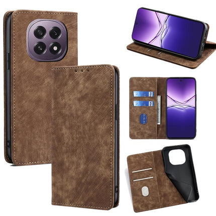 RFID Anti-theft Brush Magnetic Leather Phone Case, For OPPO F29 5G Global, For OPPO A5 Pro 5G Global, For OPPO Reno13 F 5G / 4G, For OPPO A3 5G India