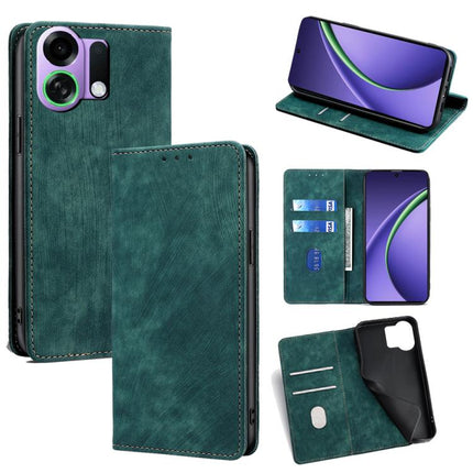 RFID Anti-theft Brush Magnetic Leather Phone Case, For OPPO Find X9 Pro 5G, For OPPO K13 Turbo Pro 5G, For OPPO Reno14 F 5G, For OPPO A5x 5G Global