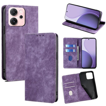 RFID Anti-theft Brush Magnetic Leather Phone Case, For OPPO Reno14 F 5G, For OPPO A5x 5G Global, For OPPO A5 5G 2025 Global, For OPPO Find X8s+ 5G