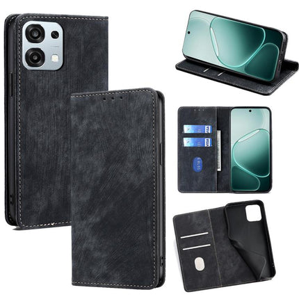 RFID Anti-theft Brush Magnetic Leather Phone Case, For OPPO Find X9 5G, For OPPO F31 5G, For OPPO Find X9 Pro 5G, For OPPO K13 Turbo Pro 5G