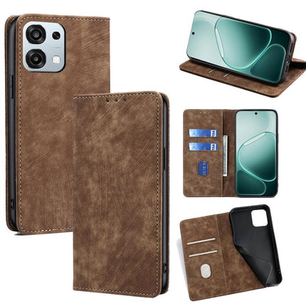 RFID Anti-theft Brush Magnetic Leather Phone Case, For OPPO Find X9 5G, For OPPO F31 5G, For OPPO Find X9 Pro 5G, For OPPO K13 Turbo Pro 5G