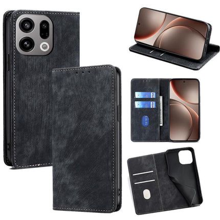 RFID Anti-theft Brush Magnetic Leather Phone Case, For OPPO Find X9 5G, For OPPO F31 5G, For OPPO Find X9 Pro 5G, For OPPO K13 Turbo Pro 5G