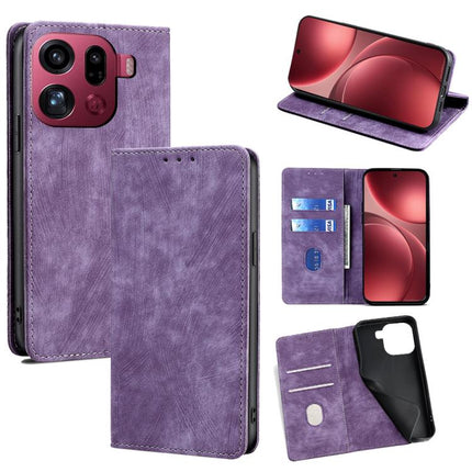 RFID Anti-theft Brush Magnetic Leather Phone Case, For OPPO Find X9 Pro 5G, For OPPO K13 Turbo Pro 5G, For OPPO Reno14 F 5G, For OPPO A5x 5G Global