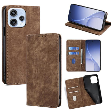 RFID Anti-theft Brush Magnetic Leather Phone Case, For OPPO A6x 4G Global, For OPPO Reno15 5G Global, For OPPO Find X9 5G, For OPPO F31 5G