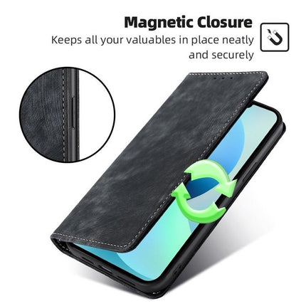 RFID Anti-theft Brush Magnetic Leather Phone Case, For OPPO Find X9s Pro 5G, For OPPO Find X9 Ultra 5G, For OPPO A6s 4G, For OPPO Reno15 F 5G