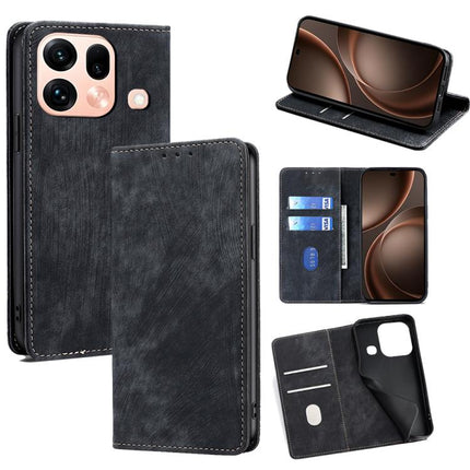 RFID Anti-theft Brush Magnetic Leather Phone Case, For OPPO Find X9s Pro 5G, For OPPO Find X9 Ultra 5G, For OPPO A6s 4G, For OPPO Reno15 F 5G