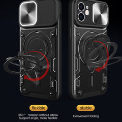 CD Texture Sliding Camshield Magnetic Holder Phone Case, For iPhone 12, For iPhone 12 Pro Max, For iPhone 12 Pro, For iPhone 11 Pro Max, For iPhone 11