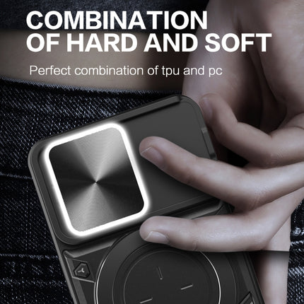 CD Texture Sliding Camshield Magnetic Holder Phone Case, For iPhone 14, For iPhone 14 Pro, For iPhone 14 Pro Max, For iPhone 13 Pro Max