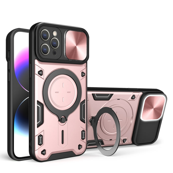 CD Texture Sliding Camshield Magnetic Holder Phone Case, For iPhone 13 Pro, For iPhone 13, For iPhone 12, For iPhone 12 Pro Max