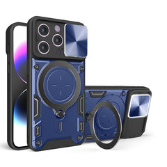 Funda para teléfono con soporte magnético deslizante con textura de CD Camshield, para iPhone 16 Pro Max, para iPhone 16 Pro, para iPhone 16 Plus, para iPhone 16, para iPhone 15 Pro Max