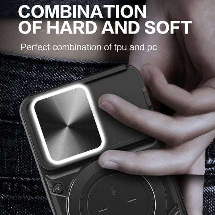 CD Texture Sliding Camshield Magnetic Holder Phone Case, For iPhone 15 Pro, For iPhone 15 Plus, For iPhone 15, For iPhone 14 Plus