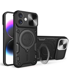 Funda para teléfono con soporte magnético deslizante con textura de CD Camshield, para iPhone 16 Pro Max, para iPhone 16 Pro, para iPhone 16 Plus, para iPhone 16, para iPhone 15 Pro Max