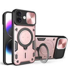 Funda para teléfono con soporte magnético deslizante con textura de CD Camshield, para iPhone 16 Pro Max, para iPhone 16 Pro, para iPhone 16 Plus, para iPhone 16, para iPhone 15 Pro Max