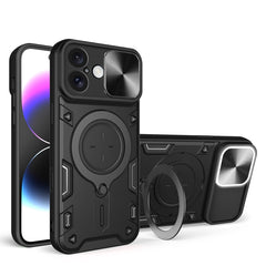 Funda para teléfono con soporte magnético deslizante con textura de CD Camshield, para iPhone 16 Pro Max, para iPhone 16 Pro, para iPhone 16 Plus, para iPhone 16, para iPhone 15 Pro Max