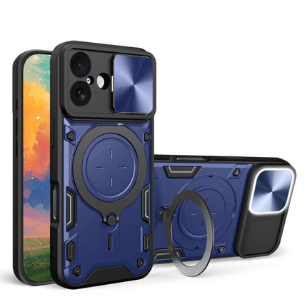 CD Texture Sliding Camshield Magnetic Holder Phone Case, For iPhone Air, For iPhone 16 Pro Max, For iPhone 16 Pro, For iPhone 16 Plus