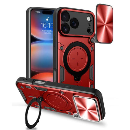 CD Texture Sliding Camshield Magnetic Holder Phone Case, For iPhone 17e / 16e, For iPhone 17 Pro Max, For iPhone 17 Pro, For iPhone 17