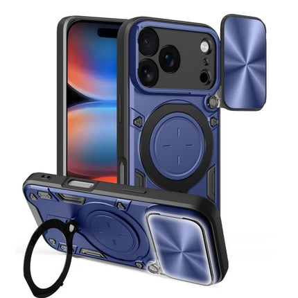CD Texture Sliding Camshield Magnetic Holder Phone Case, For iPhone 17e / 16e, For iPhone 17 Pro Max, For iPhone 17 Pro, For iPhone 17