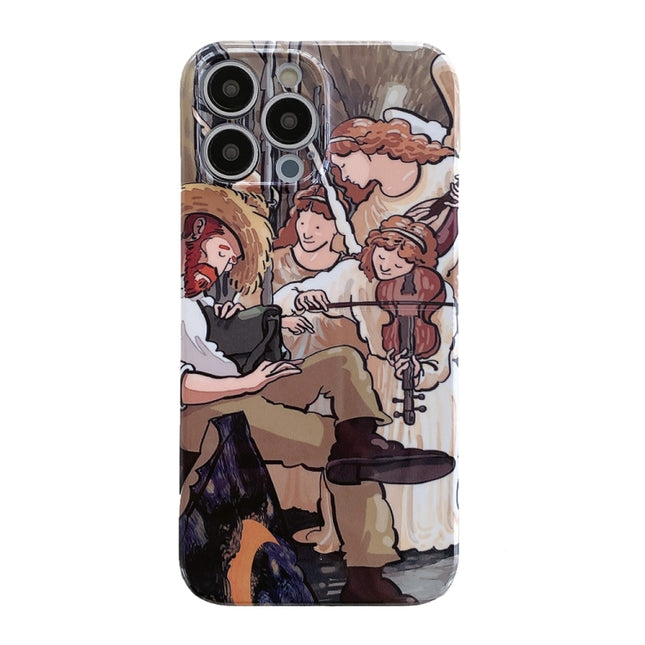 Oil Painting Pattern Glossy PC Phone Case, For iPhone 14 Pro, For iPhone 14 Pro Max, For iPhone 13 Pro Max, For iPhone 13 Pro, For iPhone 13, For iPhone 12