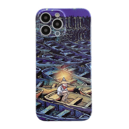 Oil Painting Pattern Glossy PC Phone Case, For iPhone 14 Pro, For iPhone 14 Pro Max, For iPhone 13 Pro Max, For iPhone 13 Pro, For iPhone 13, For iPhone 12
