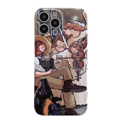 Oil Painting Pattern Glossy PC Phone Case, For iPhone 14 Pro, For iPhone 14 Pro Max, For iPhone 13 Pro Max, For iPhone 13 Pro, For iPhone 13, For iPhone 12