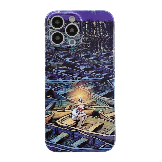 Oil Painting Pattern Glossy PC Phone Case, For iPhone 12 Pro Max, For iPhone 12 Pro, For iPhone 11 Pro Max, For iPhone 11
