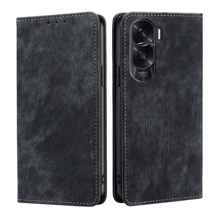 RFID Anti-theft Brush Magnetic Leather Phone Case, For Honor Magic6 Pro, For Honor Magic6, For Honor X50i 5G / 9 Lite