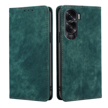 RFID Anti-theft Brush Magnetic Leather Phone Case, For Honor Magic6 Pro, For Honor Magic6, For Honor X50i 5G / 9 Lite