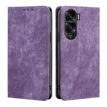 RFID Anti-theft Brush Magnetic Leather Phone Case, For Honor Magic6 Pro, For Honor Magic6, For Honor X50i 5G / 9 Lite
