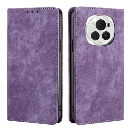 RFID Anti-theft Brush Magnetic Leather Phone Case, For Honor Magic6 Pro, For Honor Magic6, For Honor X50i 5G / 9 Lite