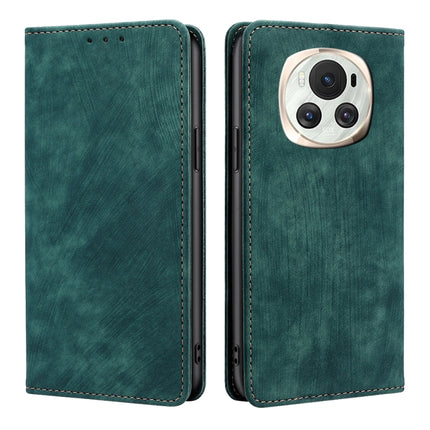 RFID Anti-theft Brush Magnetic Leather Phone Case, For Honor Magic6 Pro, For Honor Magic6, For Honor X50i 5G / 9 Lite