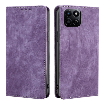 RFID Anti-theft Brush Magnetic Leather Phone Case, For Honor Play 60 Plus, For Honor 200 5G, For Honor 200 Pro 5G, For Honor 200 Lite 5G Global