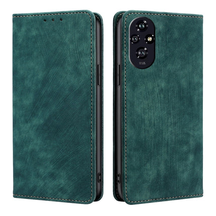 RFID Anti-theft Brush Magnetic Leather Phone Case, For Honor Play 60 Plus, For Honor 200 5G, For Honor 200 Pro 5G, For Honor 200 Lite 5G Global