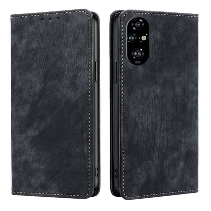 RFID Anti-theft Brush Magnetic Leather Phone Case, For Honor Play 60 Plus, For Honor 200 5G, For Honor 200 Pro 5G, For Honor 200 Lite 5G Global