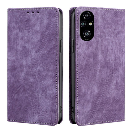 RFID Anti-theft Brush Magnetic Leather Phone Case, For Honor Play 60 Plus, For Honor 200 5G, For Honor 200 Pro 5G, For Honor 200 Lite 5G Global